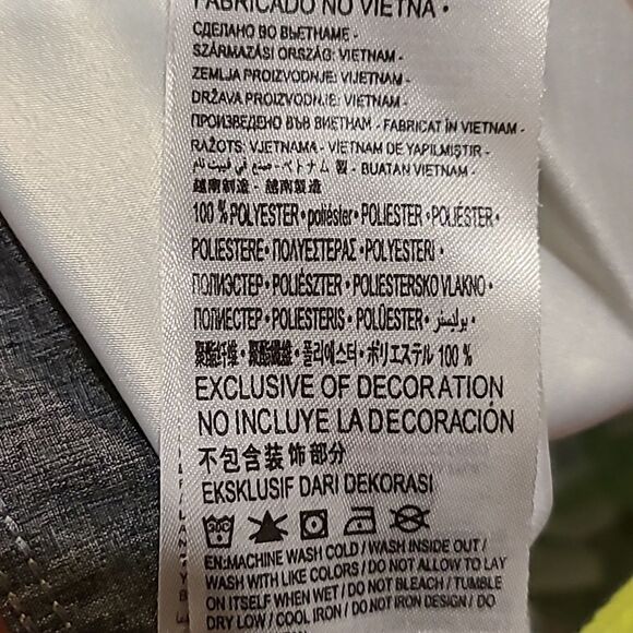 Hurley boys green, bright yellow and black stripped board shorts size 16 - Picture 4 of 5